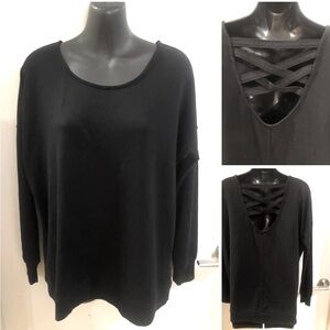 2/$40👟ACX Active Crisscross Back Drop Sweatshirt Womens Size L, 12-14 FIT